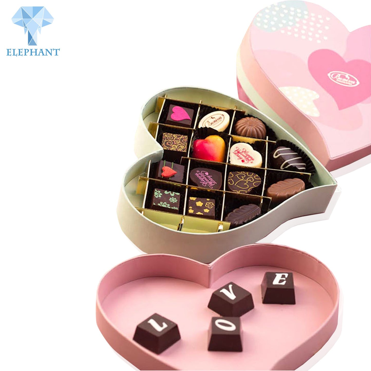 Wedding Favour Gift Box For Guest, Sweet Chocolate Candy Heart Shape Wedding Gift Box