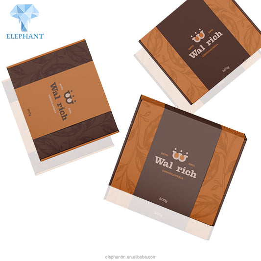 Wholesale Cardboard Eco Friendly Large Square Chocolate Cookie Boxes