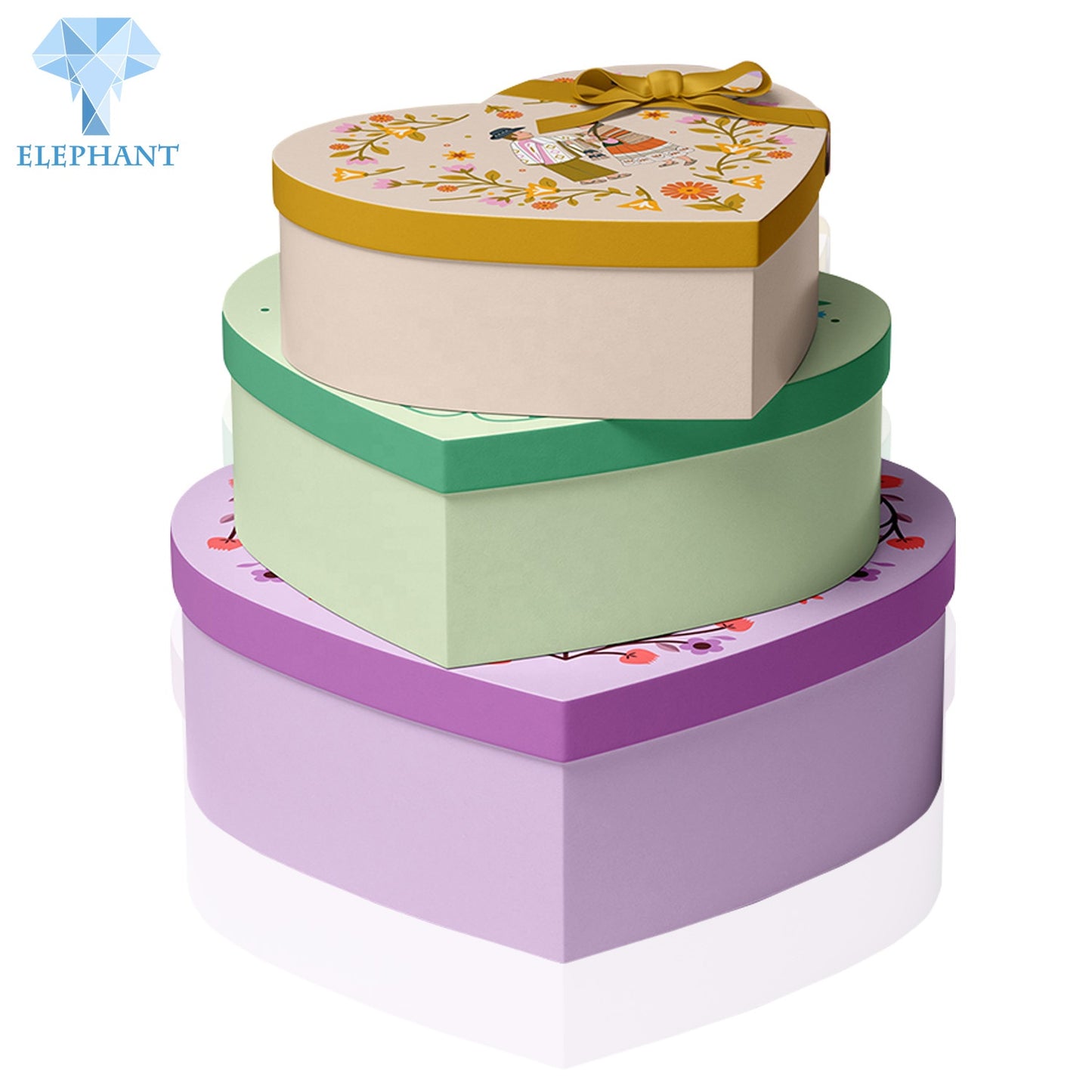 Luxury Printing Birthday Wedding Suprising Paper Cardboard Heart Chocolate Gift Box