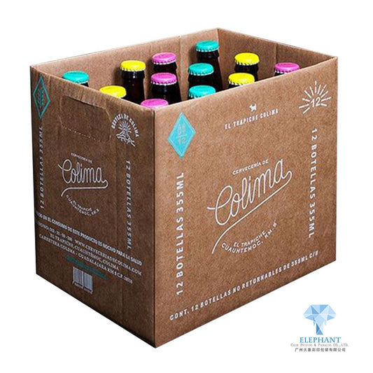 Custom Best Price Recycled Portable Corrugated Beer Bottle Box