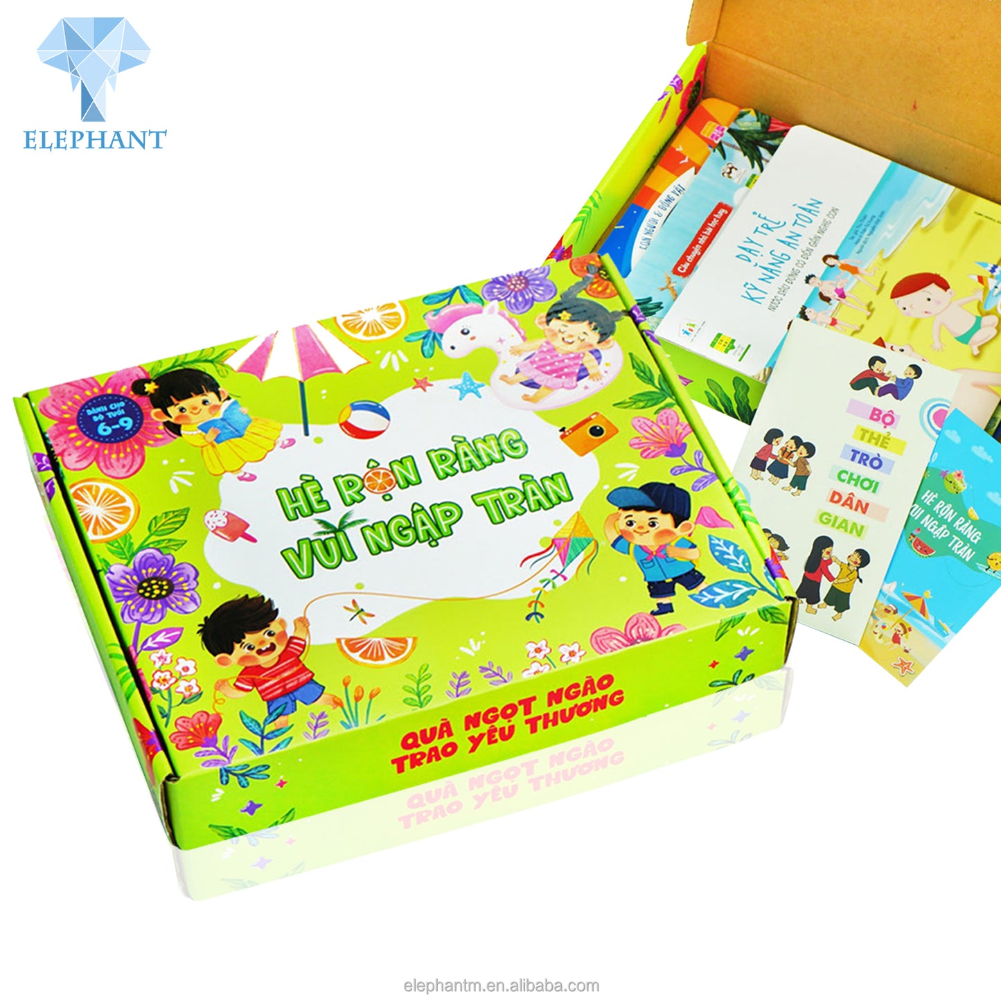 Custom Multi Color Printed Corrugated Board Children Kids Book Mailer Box