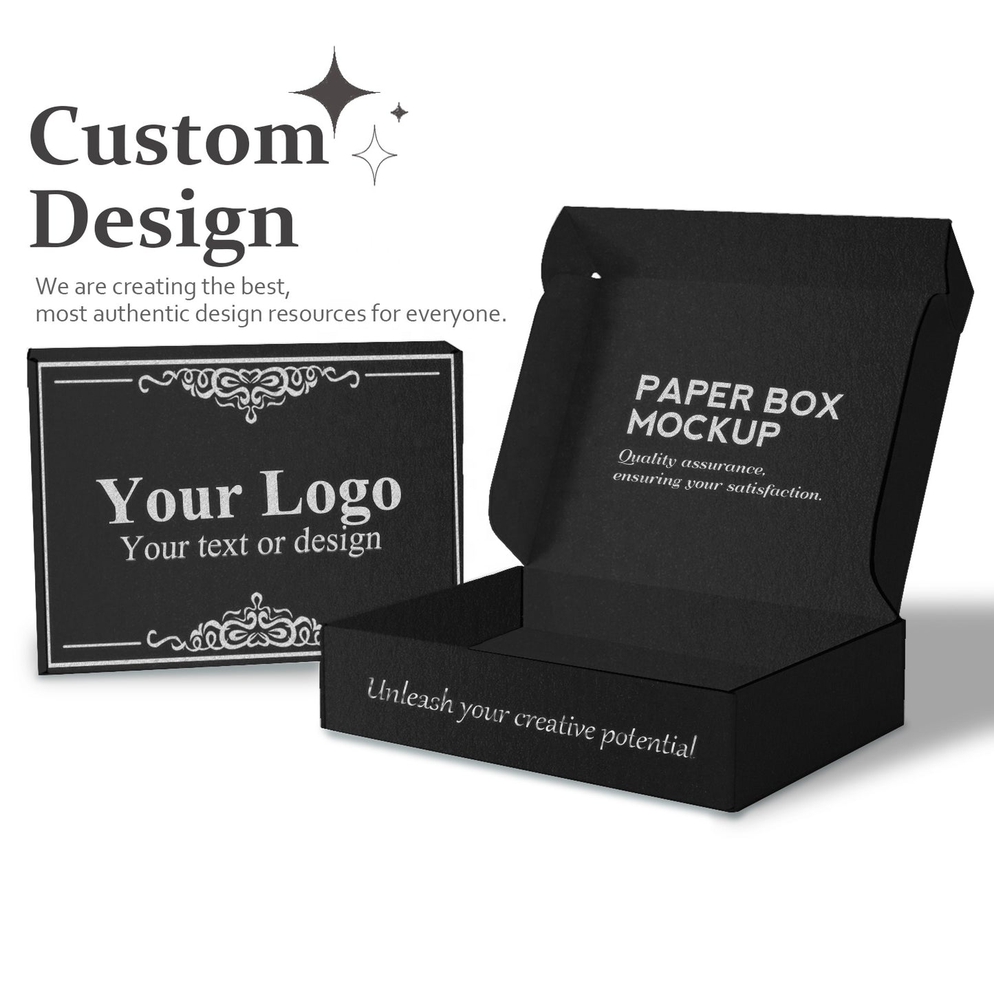 Custom Logo Black Color High End Corrugated Luxury Clothing Packaging Box