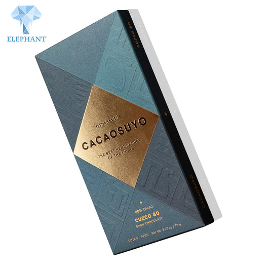 Custom Logo Premium Luxury Gold Food Grade Sweet Folding Chocolate Bar Packaging Box