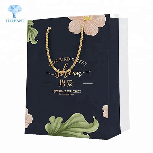 Custom uniquecolour printing commercial luxury shopping gift paper bag