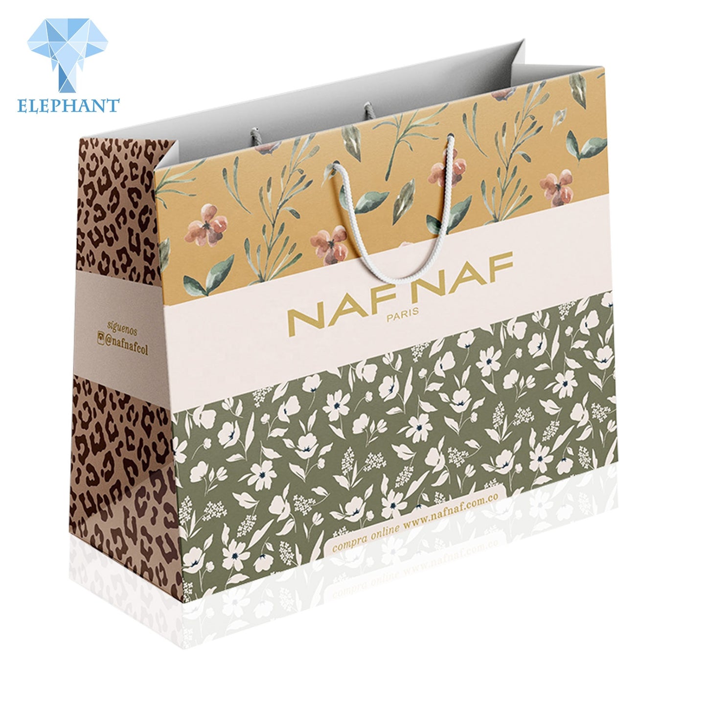 Custom Print Design Logo Brand High Quality Large Shopping Paper Bags With Handles