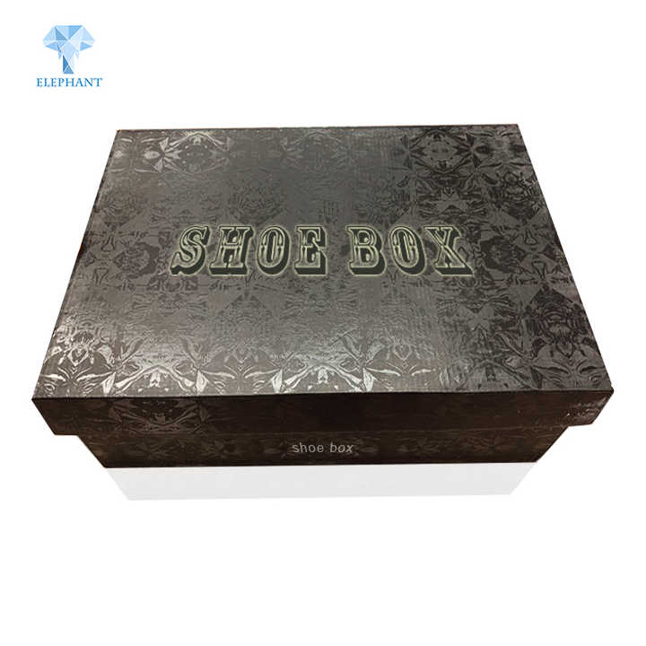 Customized Offset Printing Black Good Price Corrugated Carton Box For Shoes
