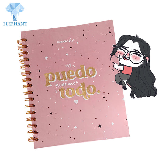 Hot Selling PU Punching Steel Ring Notebook Perfect Binding Hard Cover A5 A6 B5 a4 Diary Exercise Note Book