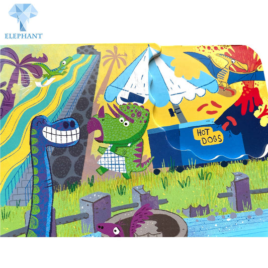 Customized Colouring Decoration Paper Cardboard Board Hardcover Quiet Drawing English Felt Touch Children Kids Baby Book