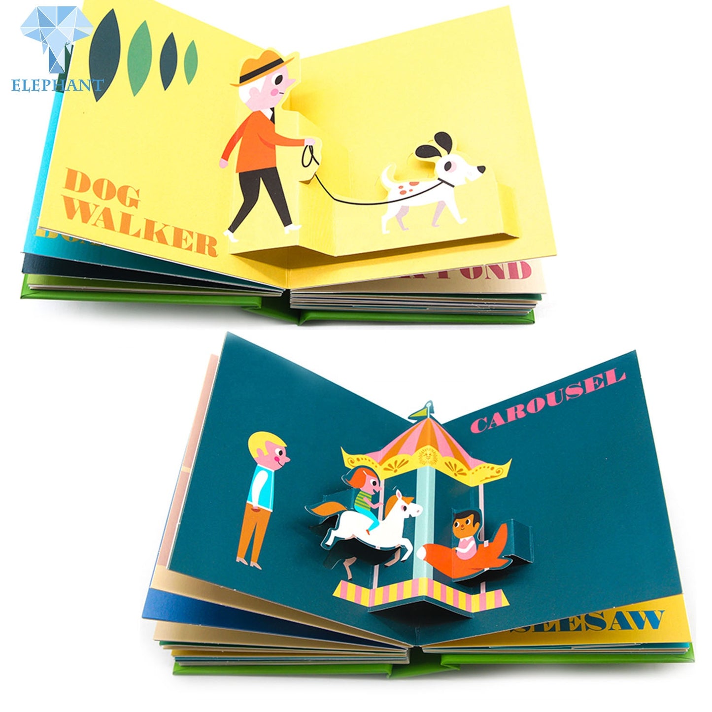 China Custom Hardcover Book Printing Children Interesting Leaning 3D Board Book Printing Services