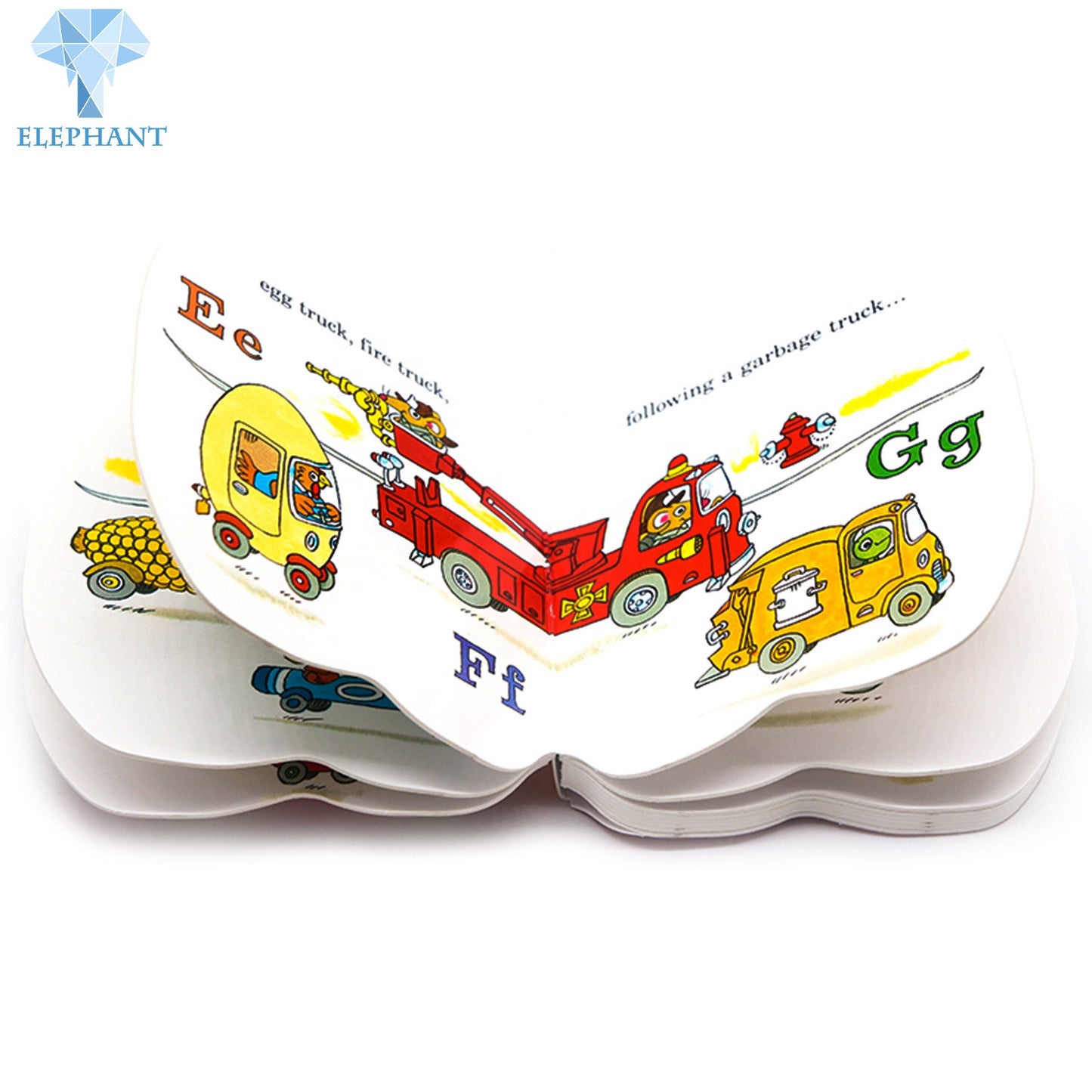 Environmental Certification Soy Bean Ink Printing Full Color Custom Flap Board Books For Kids