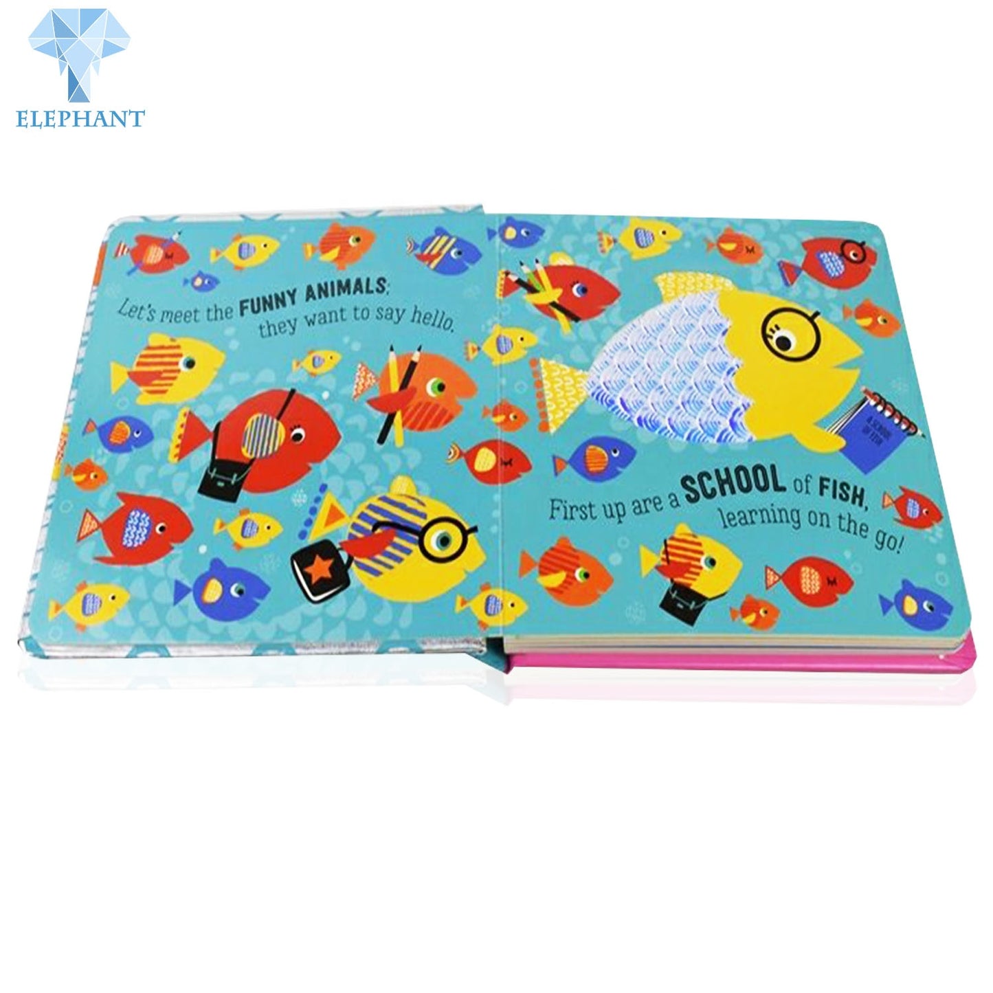 Custom Board Book Printing Service Hardcover children Baby Kids Touch and Feel Board Books Printing
