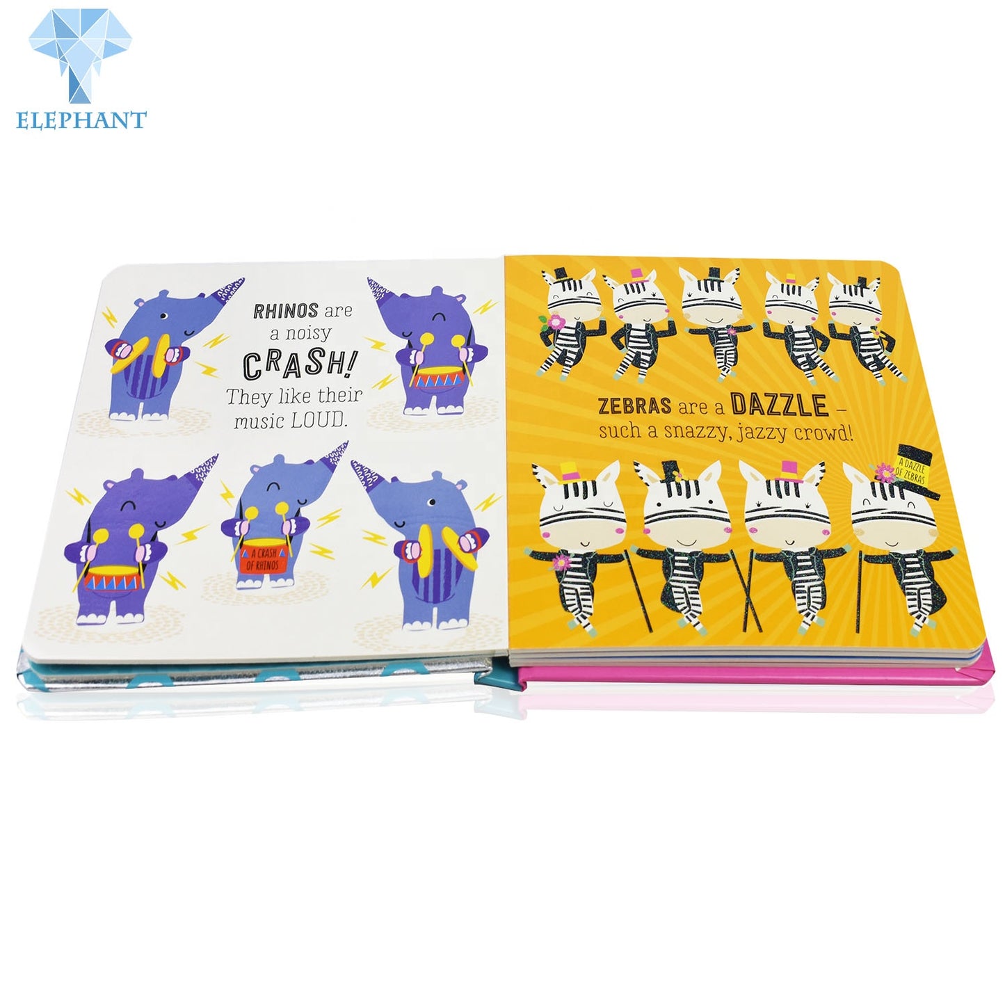Custom Board Book Printing Service Hardcover children Baby Kids Touch and Feel Board Books Printing