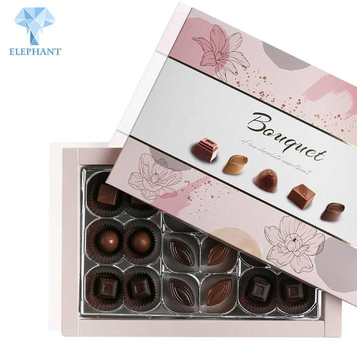 Custom Printing Sweet Flower Chocolate Candy Gift Packaging Wedding Box