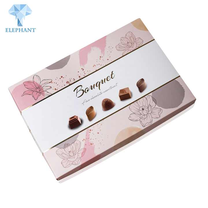 Custom Printing Sweet Flower Chocolate Candy Gift Packaging Wedding Box