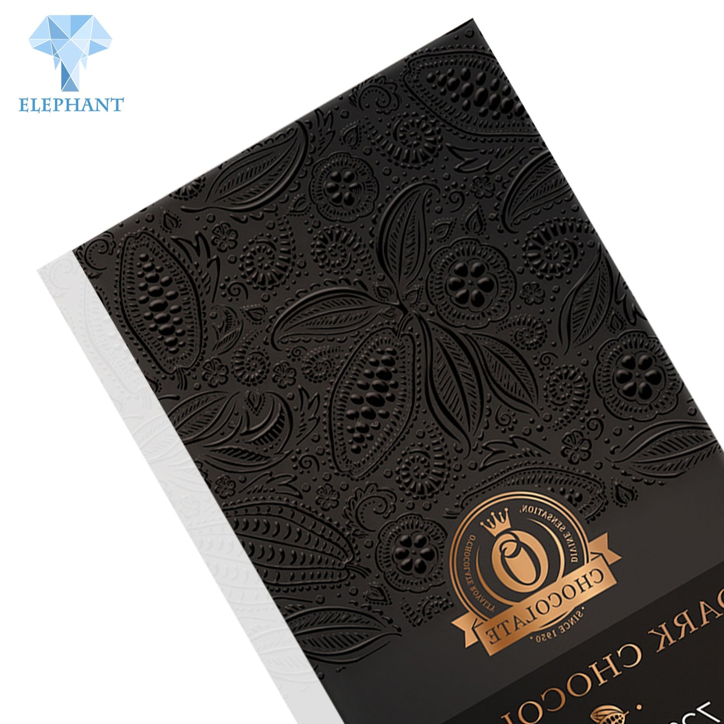 Wholesale Custom Logo Food Grade Eco Friendly Folding Chocolate Bar Black Paper Chocolate Box