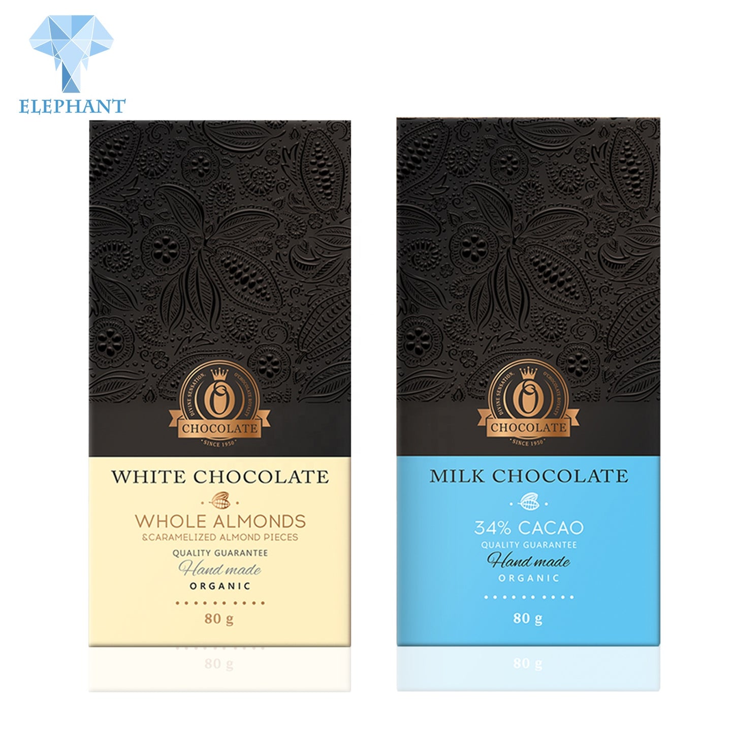 Wholesale Custom Logo Food Grade Eco Friendly Folding Chocolate Bar Black Paper Chocolate Box