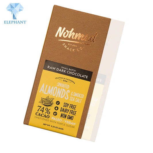 Custom Small Mini Kraft Paper Folding Gift Bonbon Chocolate Bar Packaging Box Packaging