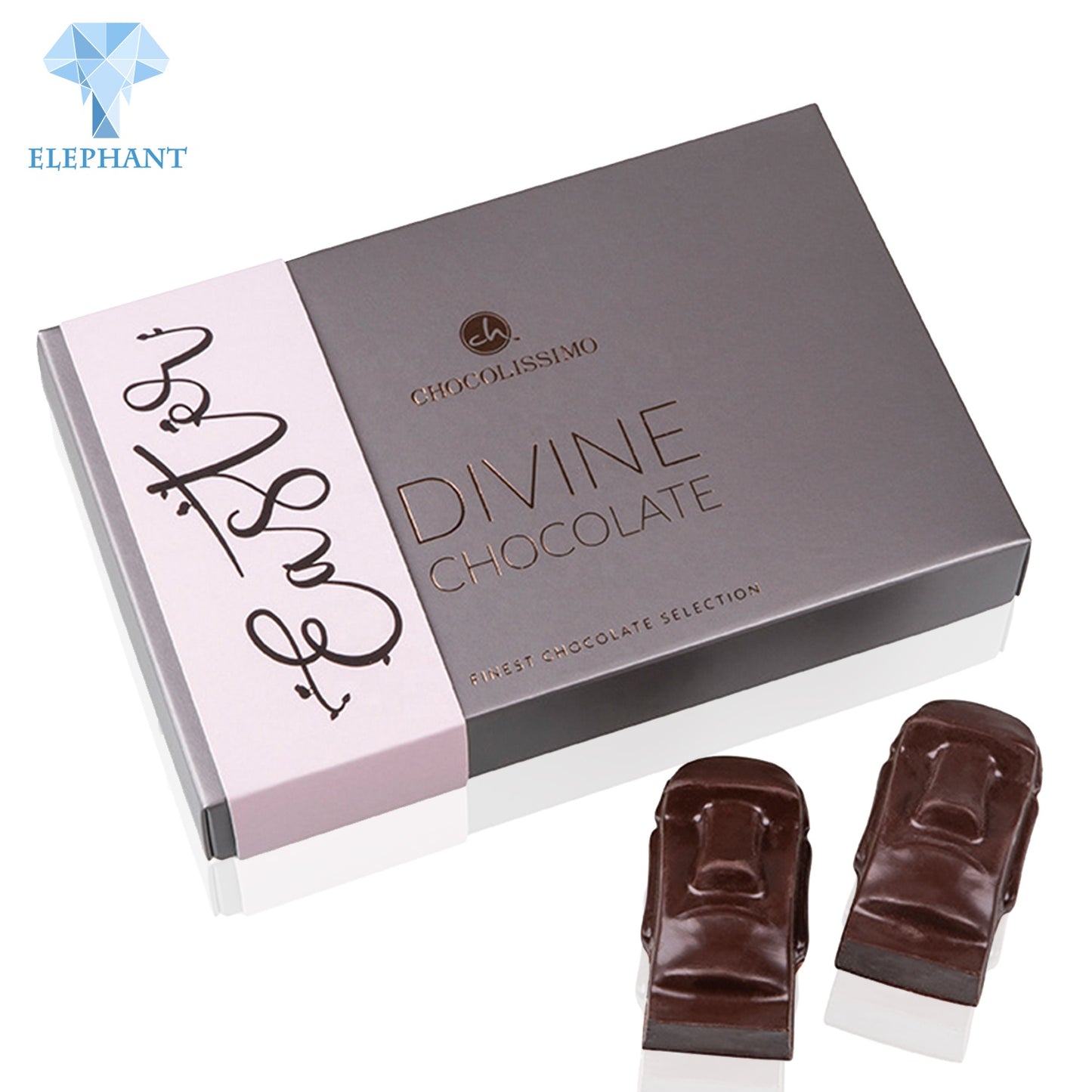 High Quality Small Bonbon Sweet Silver Chocolate Gift Box Packaging For Wedding Box With Plastic Cover