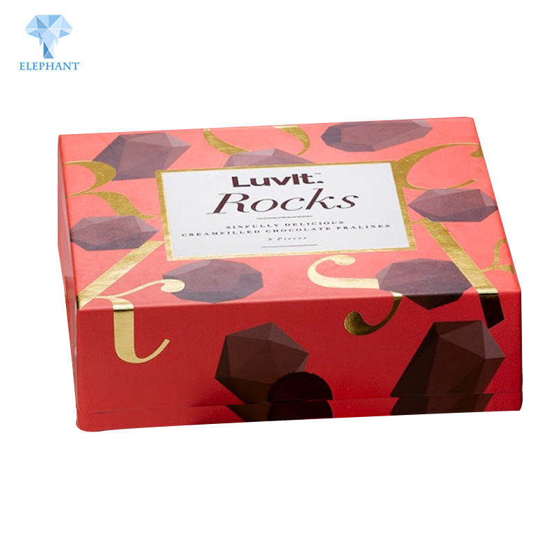 Custom Food Grade Colorful Wedding Chocolate Large Foldable Candy Cufflink Gift Box