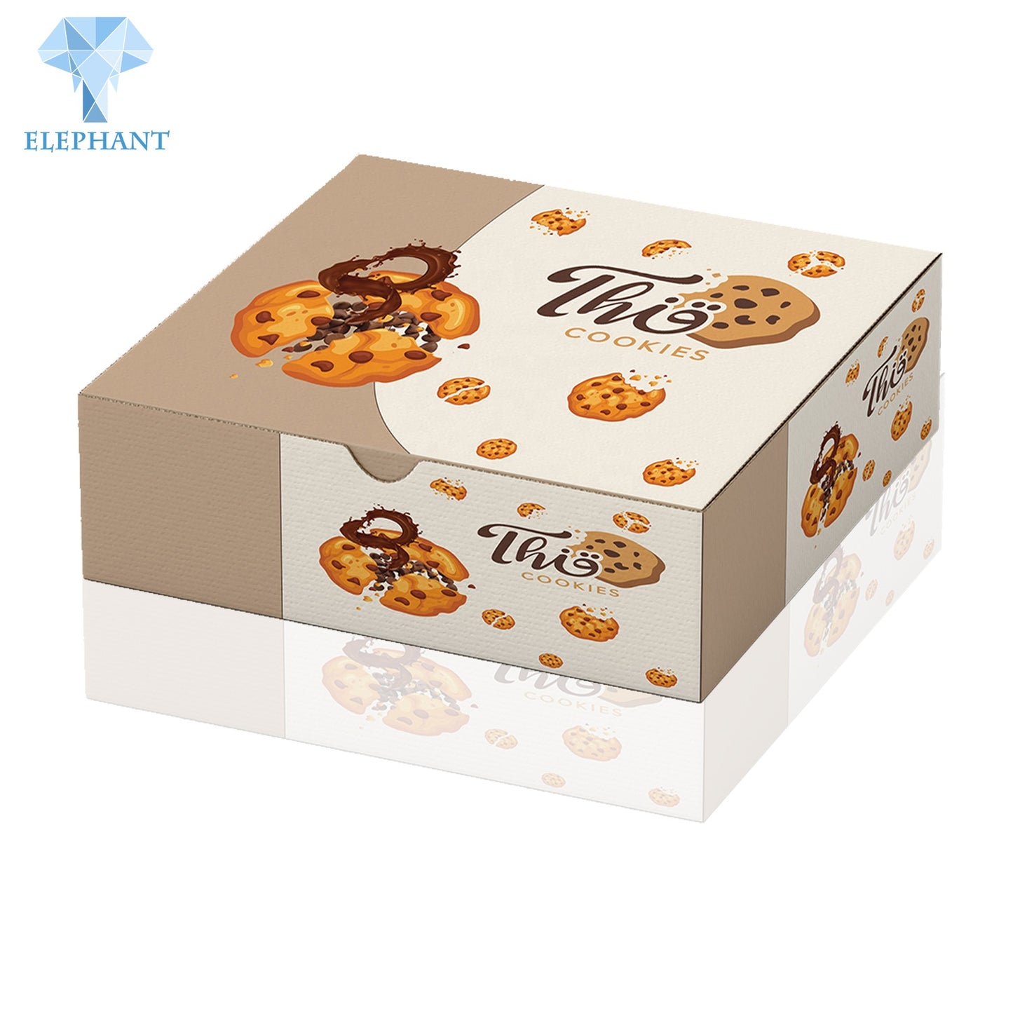 Custom Logo Printing Eco Friendly Large Holiday Food Chocolate Nut Mailer Cookie Box