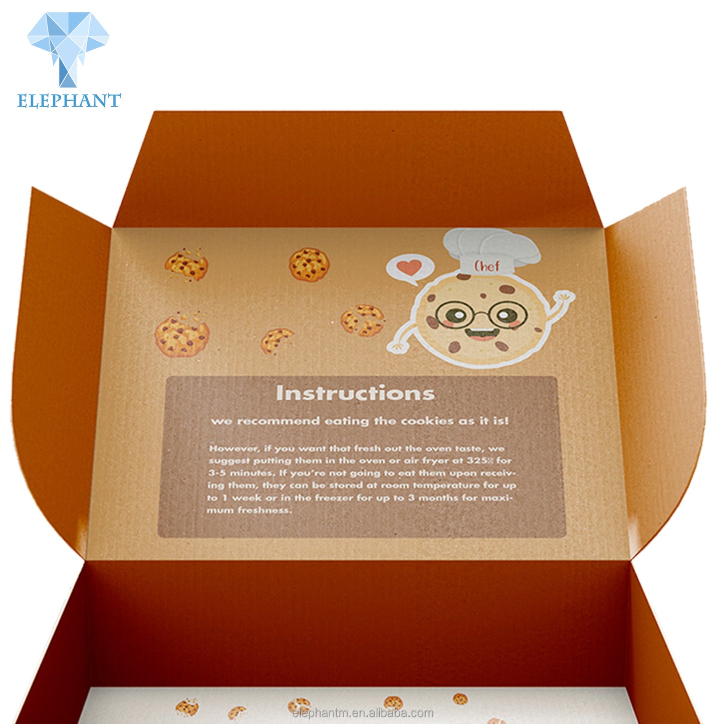 Custom Logo Printing Eco Friendly Large Holiday Food Chocolate Nut Mailer Cookie Box