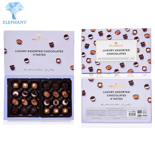 Custom Luxury Candy Dispenser Nut Box Food Display Purper Candy Chocolate Gift Box