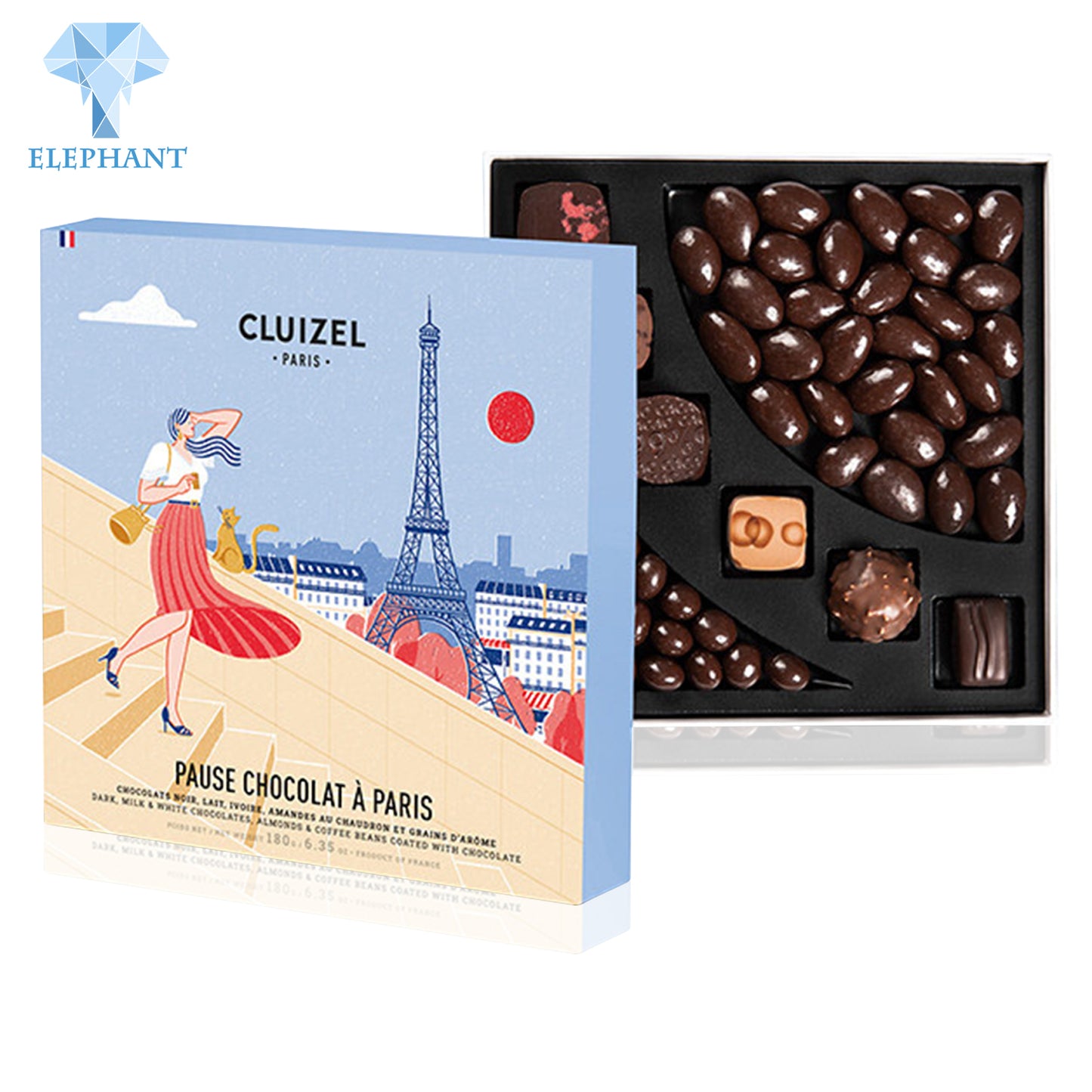 Custom Design Luxury Square Candy Bonbon Chocolate Packaging Box With Divider