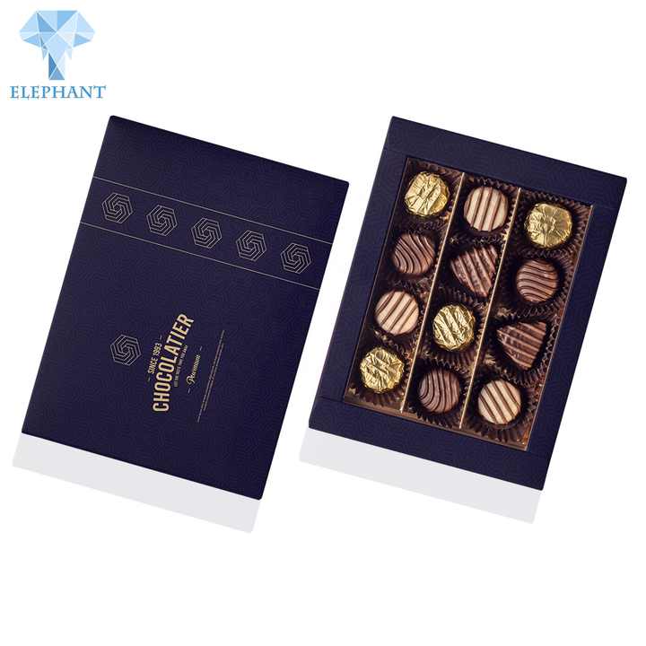 China Wholesale Paper 10 Pc Truffle Empty Chocolate Box With Tray Display Cardboard Paper Candy Chocolate Packaging Gift Box