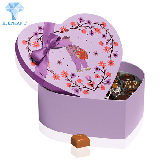 Luxury Printing Birthday Wedding Suprising Paper Cardboard Heart Chocolate Gift Box