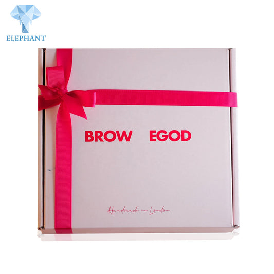 Custom White Pink Party Invitation Favors Cake Chocolate Candy Gift Wedding Box With Ribbon For Guest