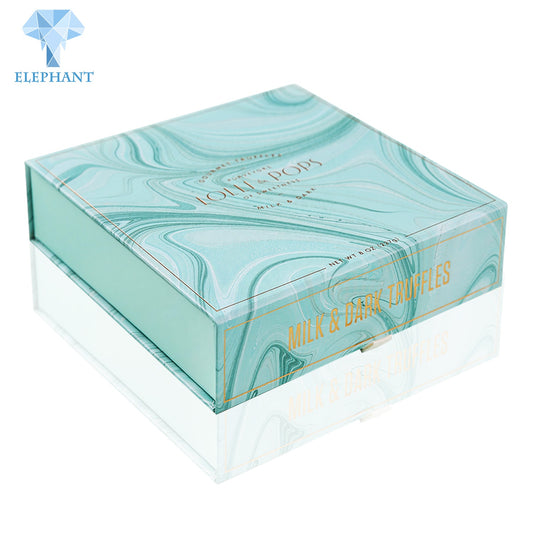 Custom Logo Luxury Small Square Cardboard Display Chocolate Packaging Gift Box With Dividers