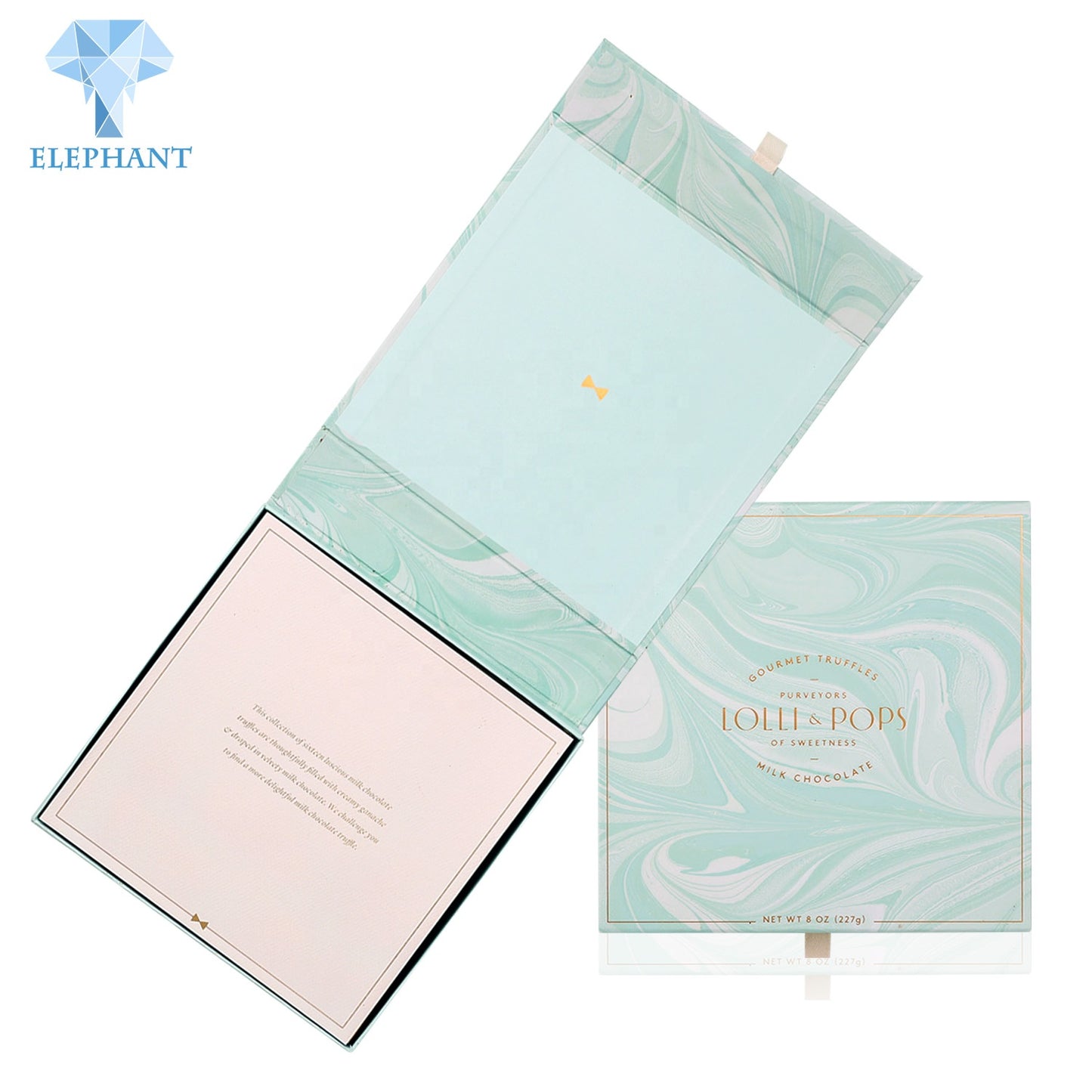 Custom Logo Luxury Small Square Cardboard Display Chocolate Packaging Gift Box With Dividers