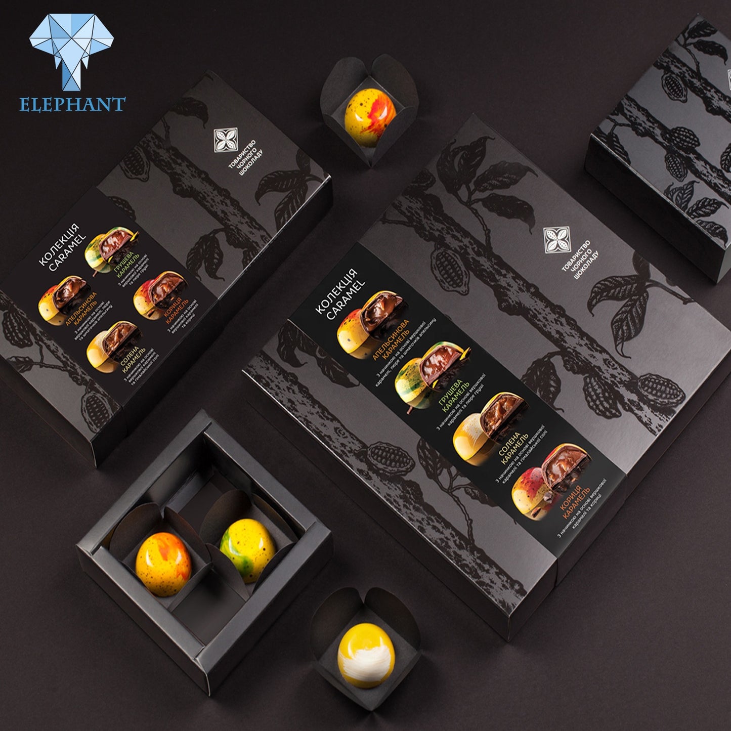 Custom Black Card Sliding Drawer Sushi Dessert Cookie Chocolate Food Box Packaging