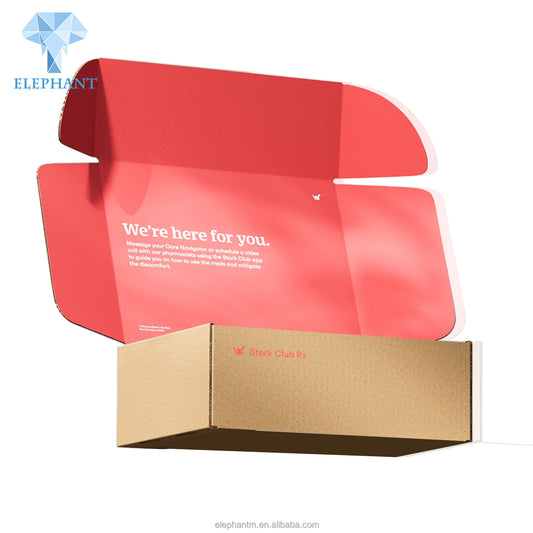 Wholesale C4 A4 Royal Mail Large Corrugated Hat Kraft Mailing Box Custom Logo
