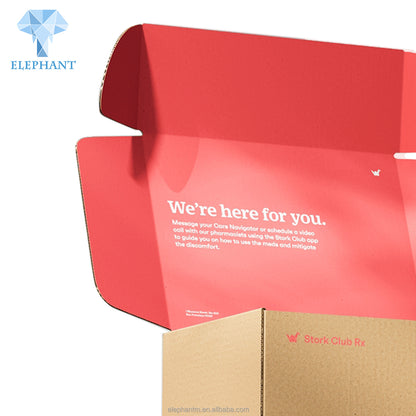 Wholesale C4 A4 Royal Mail Large Corrugated Hat Kraft Mailing Box Custom Logo