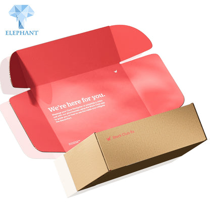 Wholesale C4 A4 Royal Mail Large Corrugated Hat Kraft Mailing Box Custom Logo