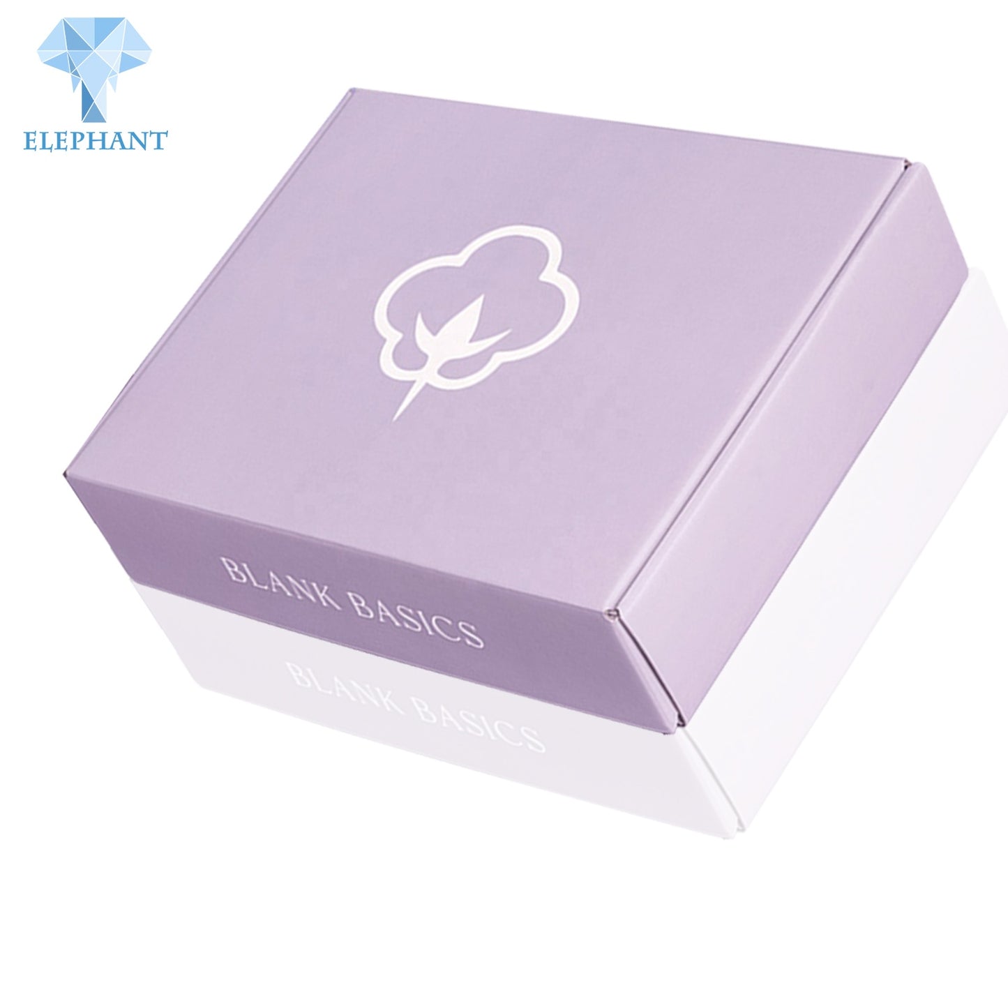 Customizable Creative Purple Foldable Box Gift Clothing T Shirt Box Packaging for Clothes