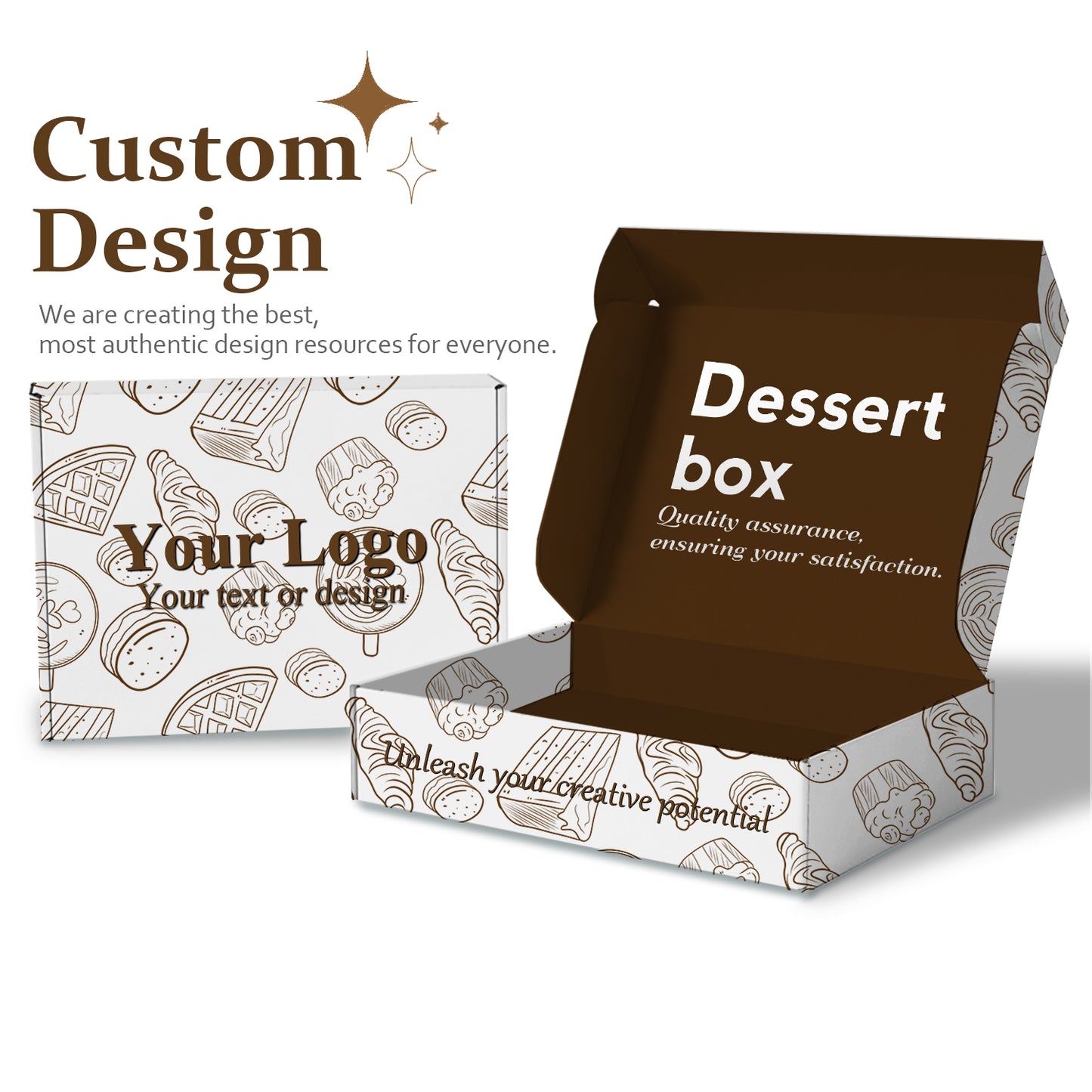 Wholesale Customized Eco Friendly Paper Boxes Food Cake Cupcake Pastry Packaging