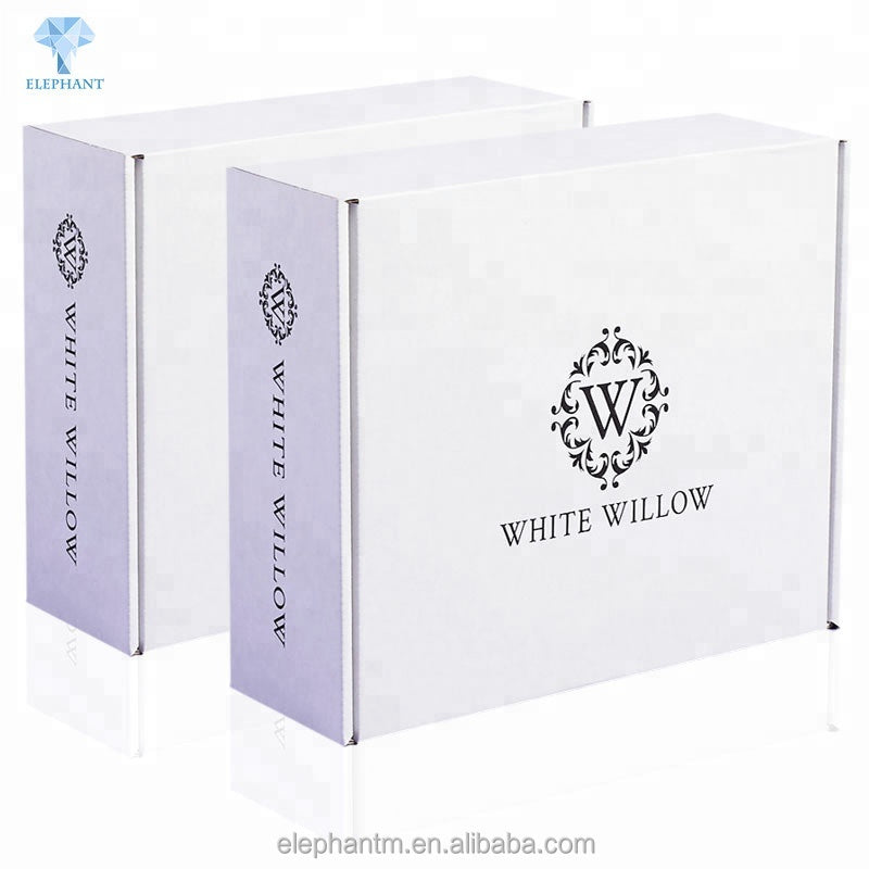 Custom Hot Sale Gold Foil Hot Stamping Logo White Foldable Cosmetic Package Box