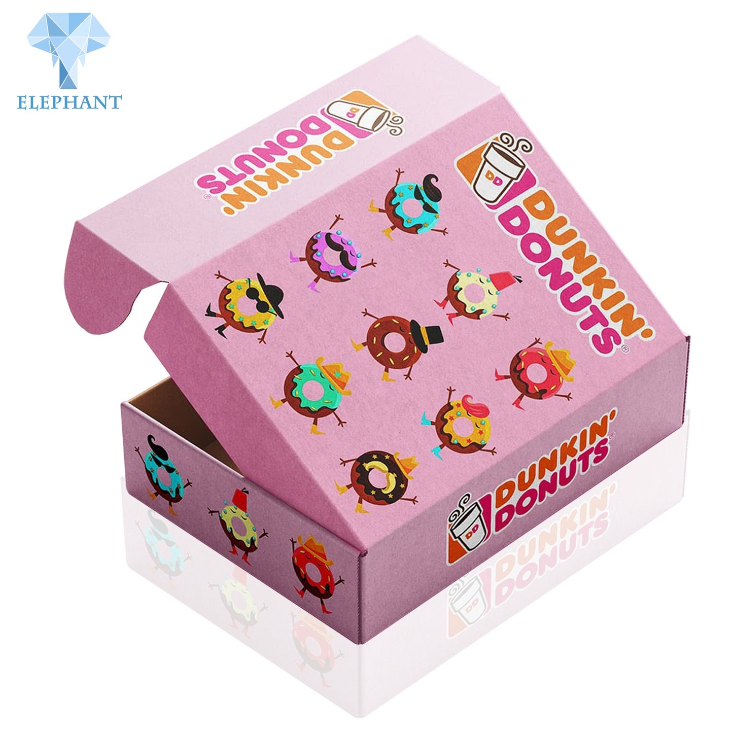 Floding Boxes For Cookie Pie Donut Cake Cupcake And Pastry Pink Pastry Box