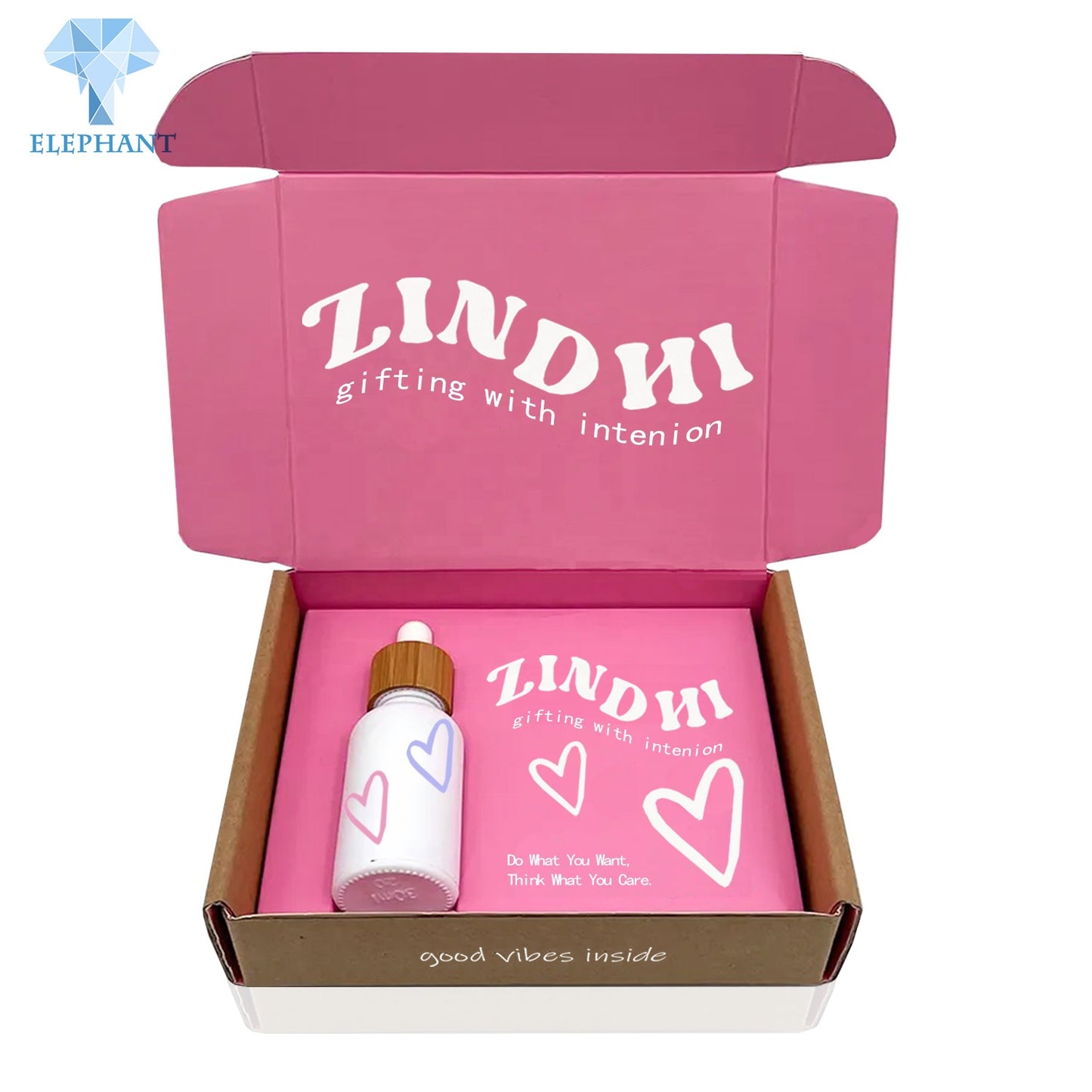 Eco Friendly Custom Pink Modern Novel Design Paper Gift Cosmetic Jar Essential Oil Skin Care Cosmetic Packaging Box