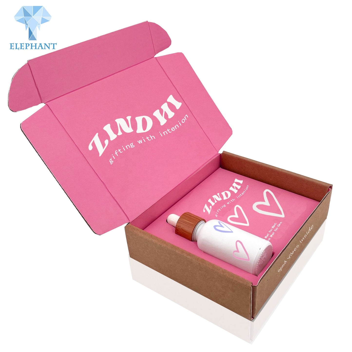 Eco Friendly Custom Pink Modern Novel Design Paper Gift Cosmetic Jar Essential Oil Skin Care Cosmetic Packaging Box