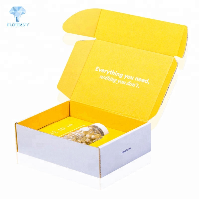 Customized Logo Hot Sale Flat Pack High Quality Corrugated Vitamin Storage Box