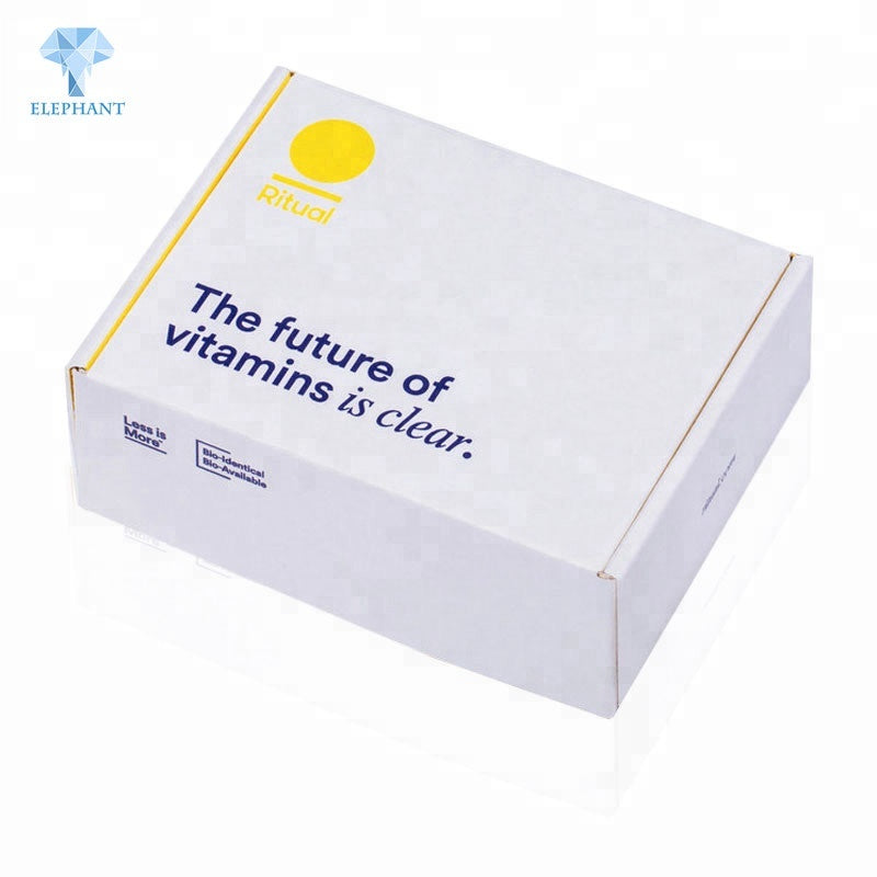 Customized Logo Hot Sale Flat Pack High Quality Corrugated Vitamin Storage Box