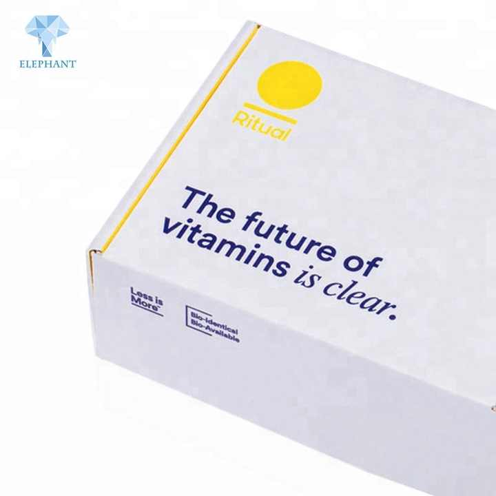 Customized Logo Hot Sale Flat Pack High Quality Corrugated Vitamin Storage Box