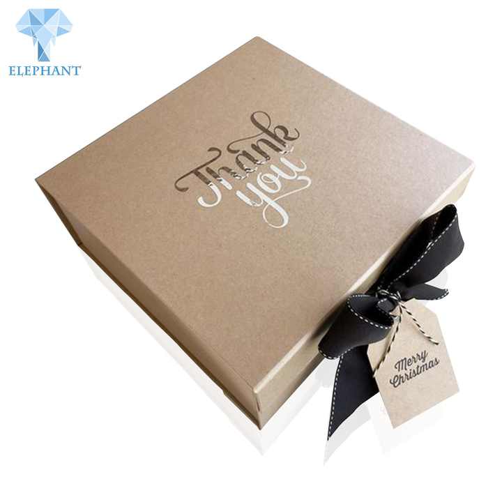 Custom Printed Cosmetic Cardboard Paper Wedding Big Luxury Gift Box Packaging With Ribbon