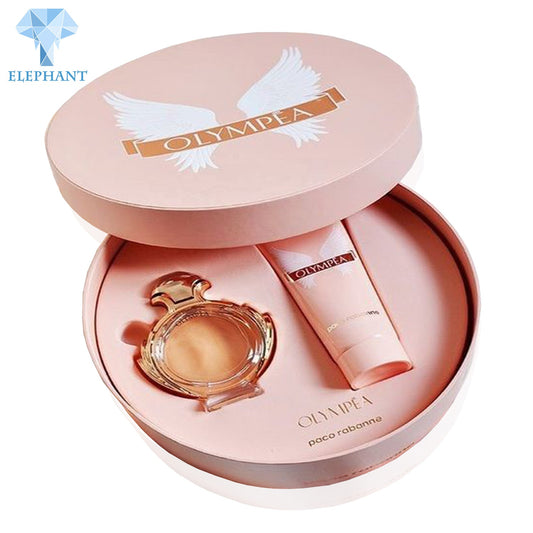 Custom Luxury Pretty Cartoon Ladies Cylinder Round Roll Perfume Set Gift Box