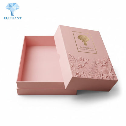 Premium Essential Oil Box Cardboard Cosmetic Packaging Gift Box Matte Lamination Gold Foil Embossed Pink Black Biodegradable