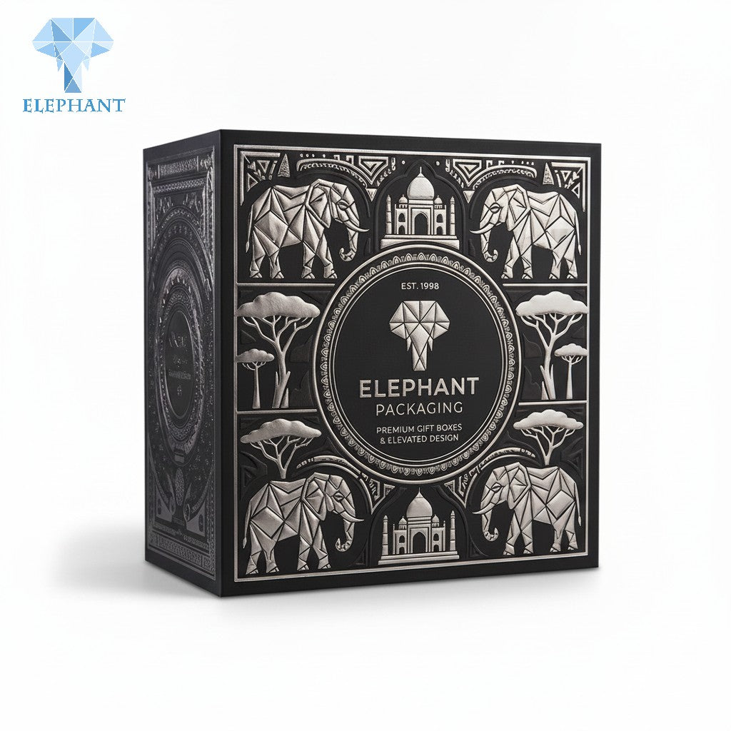 Custom Gift Packaging Box Luxury Rigid Perfume Essential Oil Box Black Art Paper Matte Lamination Velvet Lining Recyclable