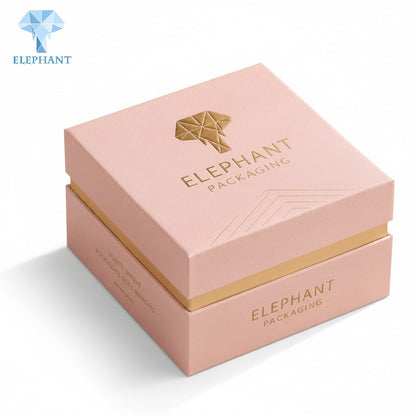 Premium Essential Oil Box Rigid Gift Packaging Matte Lamination Art Paper Debossed Velvet Lining Pink Cosmetic Recyclable